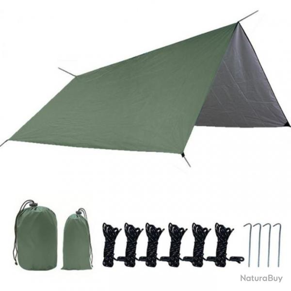 Kit Tente Bche Protection UV 3MX3M Camping - Impermable - Chasse 4 Coloris