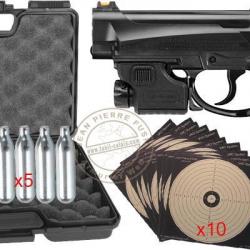 Pack pistolet à plomb CO2 4.5 mm BB CROSMAN C31 Iceman (4 Joules max) - PROMO