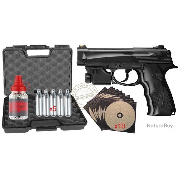 Pack pistolet  plomb CO2 4.5 mm BB CROSMAN C31 Iceman (4 Joules max) - PROMO