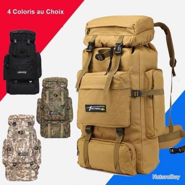 Sac  Dos Camouflage Grande Capacit 70 L - 4 Couleurs - Randonne - Camping - Chasse Militaire