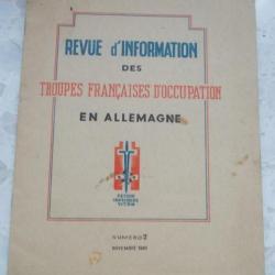1945 n° 2 REVUE des TROUPES FRANCAISES d'OCCUPATION EN ALLEMAGNE, 2 guerre militaire Fr