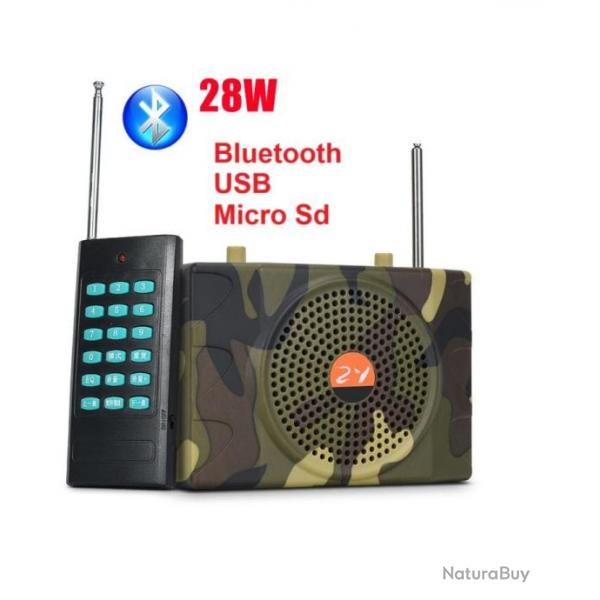 Appeau Electronique Bluetooth + Tlcommande USB  Am/Fm MP3 Micro Sd Batterie Lithium Rechargeable