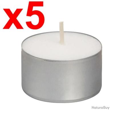 Lot De 100 Bougies Chauffe-plat Horeca - 8 Heures Combustion, Blanc