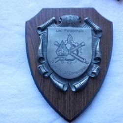 plaque écu  médaille de table 6ème RMAT - les personnels de la 3ème compagnie