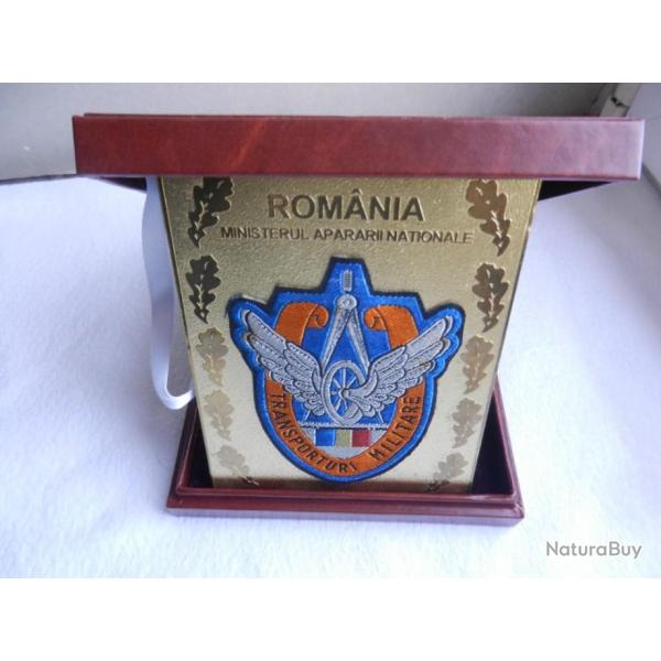 insigne plaque mdaille de table Romania Ministerul Apararii Nationale - Transporturi Militare