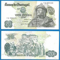 Portugal 20 Escudos 1971 De Orta Escudo Europe Billet