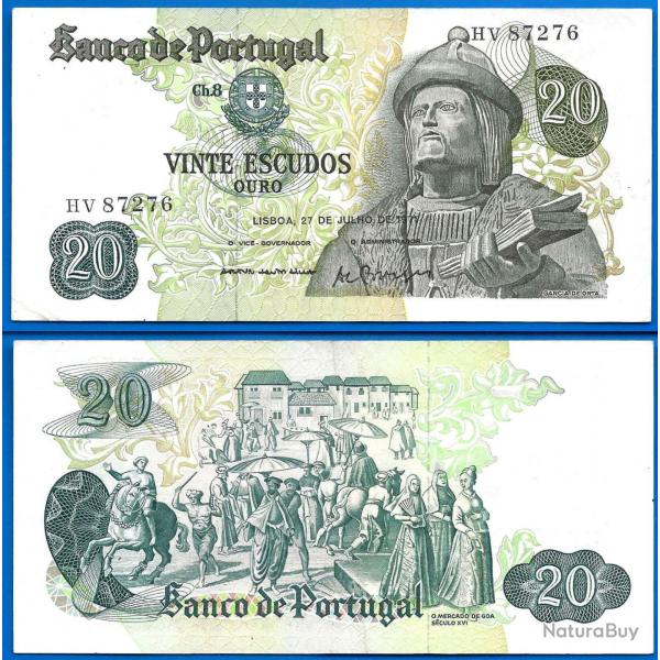 Portugal 20 Escudos 1971 De Orta Escudo Europe Billet