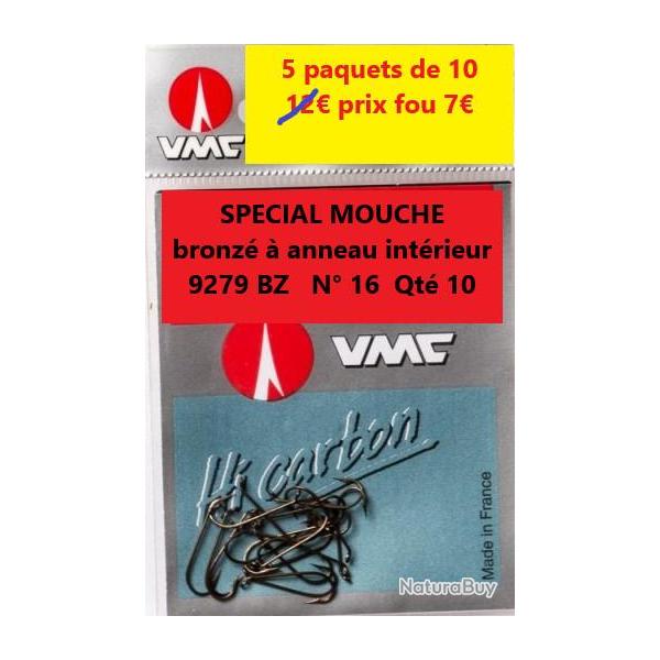 LOT DE 5 PAQUETS DE 10 hameons SPECIAL MOUCHE VMC N 16