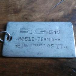 plaque  regiment  R G  512  TEAMS A - 5