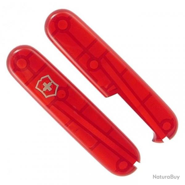 Plaquettes couteau suisse 84 mm (V2), Couleur rouge translucide [Victorinox]