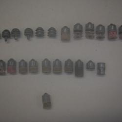 lot de 23 balles ancienne de calibre 12 , 16 et 20