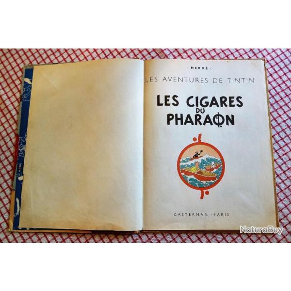 SUPER PRIX ---Tintin  les cigares du Pharaon    (4 B15)