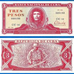 Cuba 3 Pesos 1984 Che Guevara Billet Peso NEUF