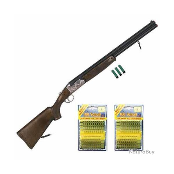 Pack Fusil de chasse superpos Hunter pour enfant et amorces