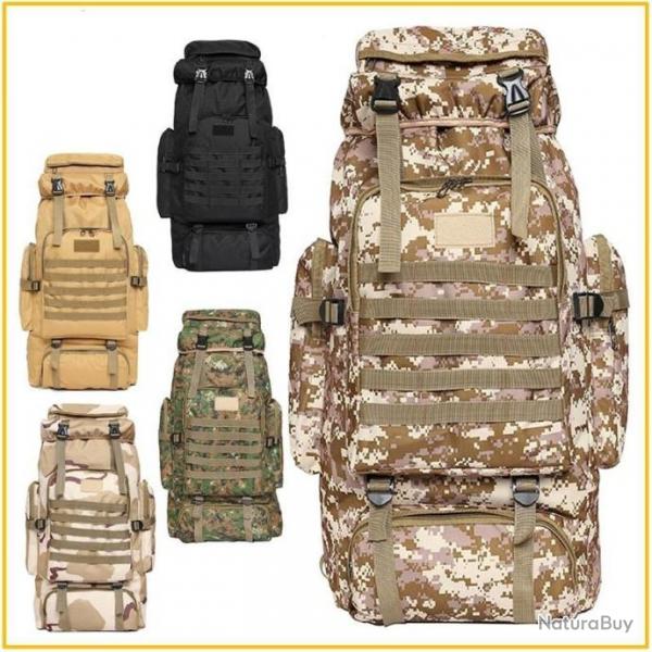 Sac Militaire Grande Capacit Camouflage 100 L - Randonne Chasse Camping
