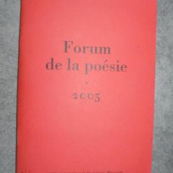 CARNET FORUM DE LA POESIE 2005 CIPM CENTRE INTERNATIONAL DE POESIE MARSEILLE