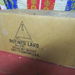 carton ration Lard 1944 USA 1945 plan Marshall US army Américain USA ww2 d'origine seconde guerre