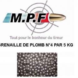 5 kg N°4 Grenaille de plomb durci