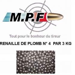 3  kg N°4  Grenailles de plomb durci