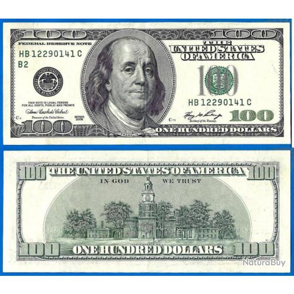 USA 100 Dollars 2006 Mint New York Billet US United States Etats Unis Franklin