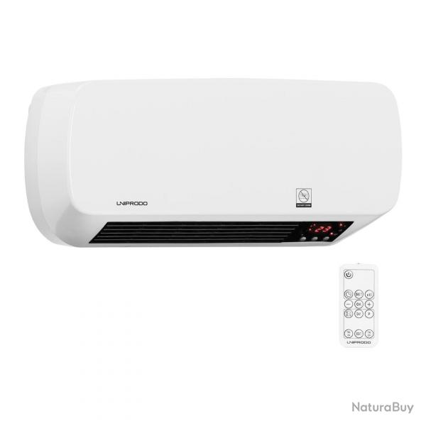 Radiateur soufflant mural cramique 10  49 C 1 000 W / 2 000 W tlcommande 14_0004362