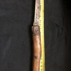 ancien couteau pliant artisanal tres rustique