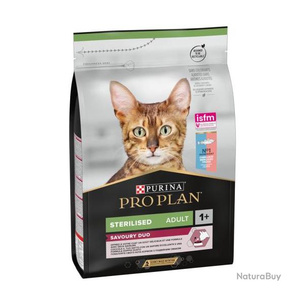PROPLAN CAT ADULT STERILISED SAVOURY DUO CABILLAUD ET TRUITE 3KGS
