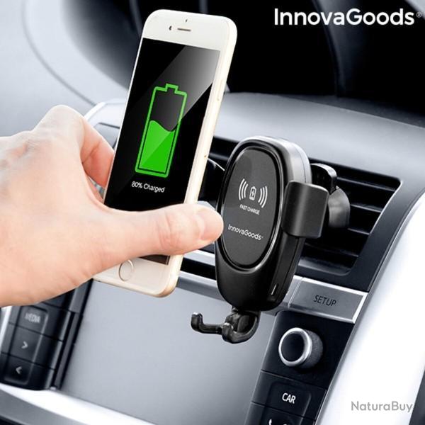 Support pour tlphone portable avec chargeur de voiture sans fil InnovaGoods Wolder