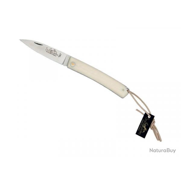 COUTEAU SALAMANDRA MICARTA BLANC 10CM INOX + ETUI