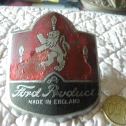 rare emblème de voiture 1950's Ford Product Zephyr Six Consul Zodiac