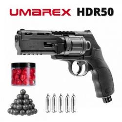 Pack Promo Revolver Umarex®  T4E HDR50 co2 Balles Caoutchouc 11 joules + Balles Devastator® 2022