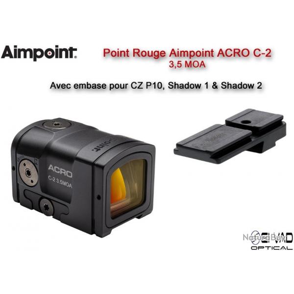 Point Rouge AIMPOINT ACRO C-2 - 3,5 MOA - pour CZ P10, Shadow 1 & Shadow 2