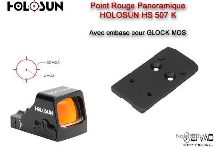 Viseur panoramique point rouge Holosun HS407K - Viseurs point rouge de  chasse