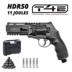 Pack Promo Revolver Umarex®  T4E HDR50 co2 billes caoutchouc 11 joules + Malette