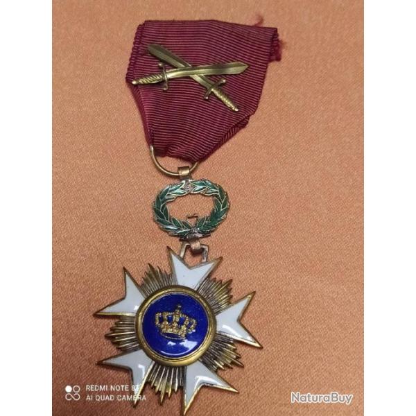 MEDAILLE CHEVALIER ORDRE DE LA COURONNE, BELGIQUE, ORDRE COLONIAL