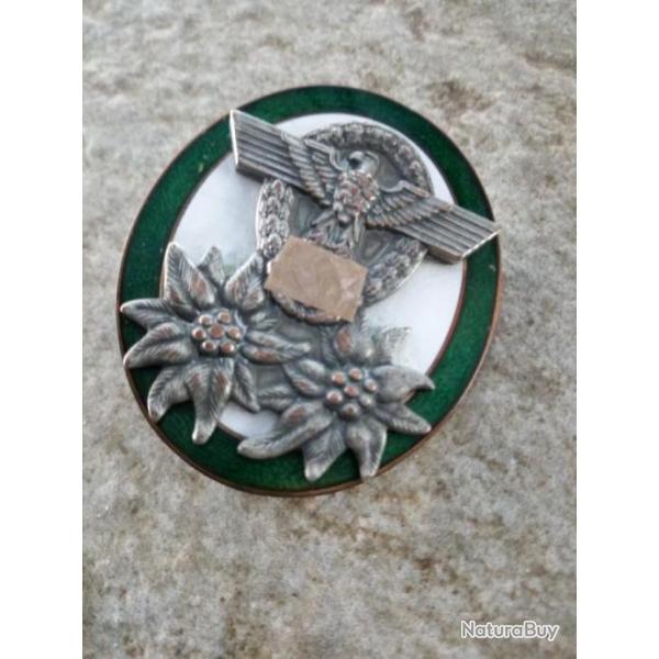 WW2 MAGNIFQUE ORIGINAL ET RARE INSIGNE DE GUIDE DE LA POLICE ALPINE ALLEMANDE