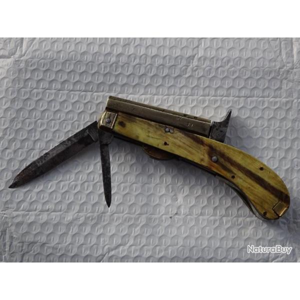 pistolet-couteau par ROGERS ,XIX, cal  31,percussion