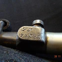Baïonnette  lebel 1886 premier type quillon coupé en arsenal WW1 avec porte fourreau