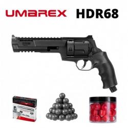 Pack Revolver de défense Umarex T4E HDR 68 (16 Joules) +Co2 + Munitions !
