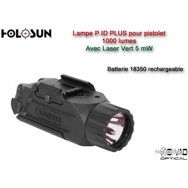 Lampe HOLOSUN PID PLUS avec Laser Vert -  pour pistolet