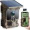 petites annonces chasse pêche : Caméra de Chasse Solaire 4K Caméra de Surveillance Etanche Vision Nocturne Infrarouge Wifi Bluetooth