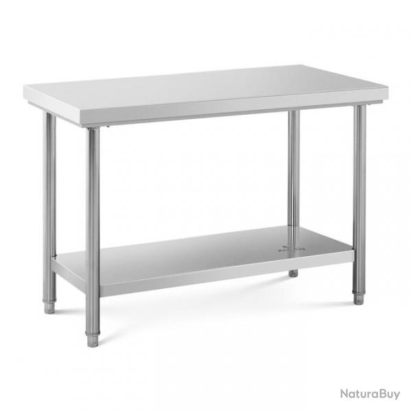 Table de travail acier inoxydable 120 x 60 cm capacit de 137 kg professionnel 14_0005103