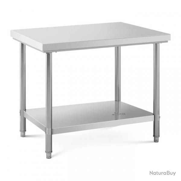 Table de travail acier inoxydable 100 x 70 cm capacit de 120 kg professionnel 14_0005104