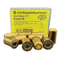 Munitions pour revolver - WADIE "Cartridges CS" 9mm R - 10 X munitions GAZ CS