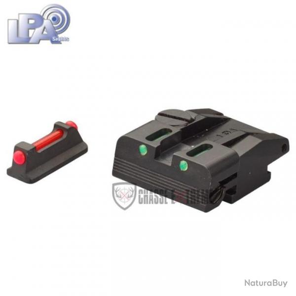 Hausse et Guidon Fibre Optique LPA pour Walther P99, PPQ, PPQM2 (No calibro 22)