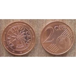 Autriche 2 Centimes 2002 NEUF Euro Cent Cents Piece