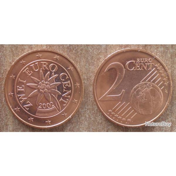 Autriche 2 Centimes 2002 NEUF Euro Cent Cents Piece