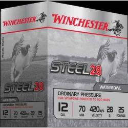 WINCHESTER Cartouches de chasse Acier basse pression par boite de 25 12 70 28g