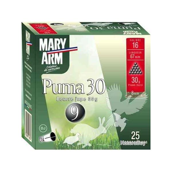 MARY ARM Cartouches de chasse Puma 30 par boite de 25 16 67 30g