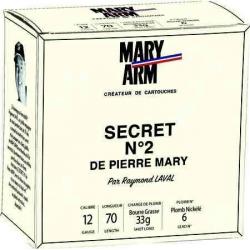 MARY ARM Cartouches de chasse Secret 2 par boite de 25 12 70 33g